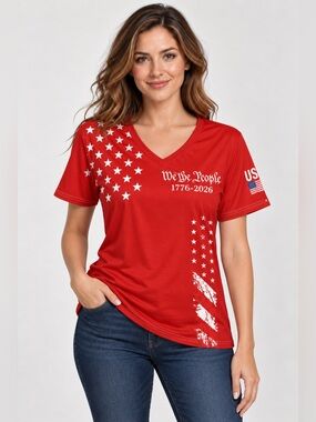 Brand New, American 250 Anniversary T-Shirt for Women Patriotic Graphic, Size XL